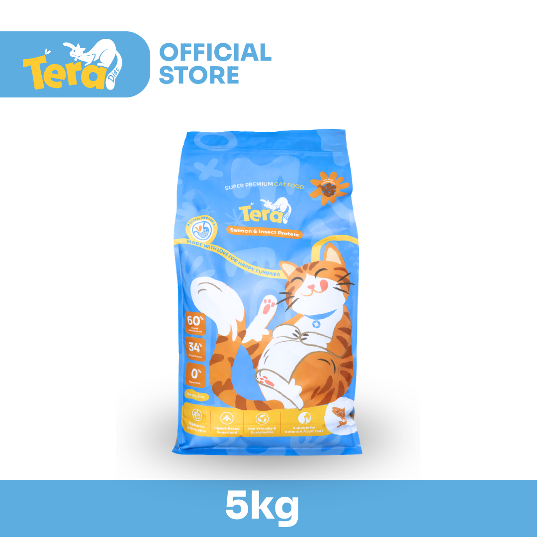 Tera Diet Premium Cat Food 5kg bag - bulk halal insect-based dry cat food Malaysia