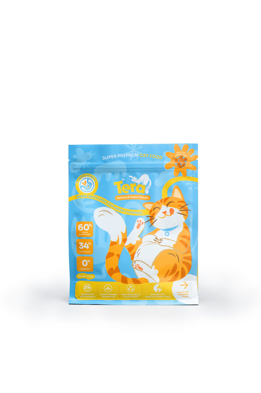 Tera Diet Salmon Insect 300g dry cat food — BSFL-based, halal certified, DVS approved